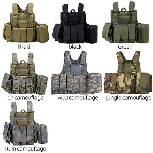 Tactical MOLLE Plate Carrier Vest with Multi-Pouch System